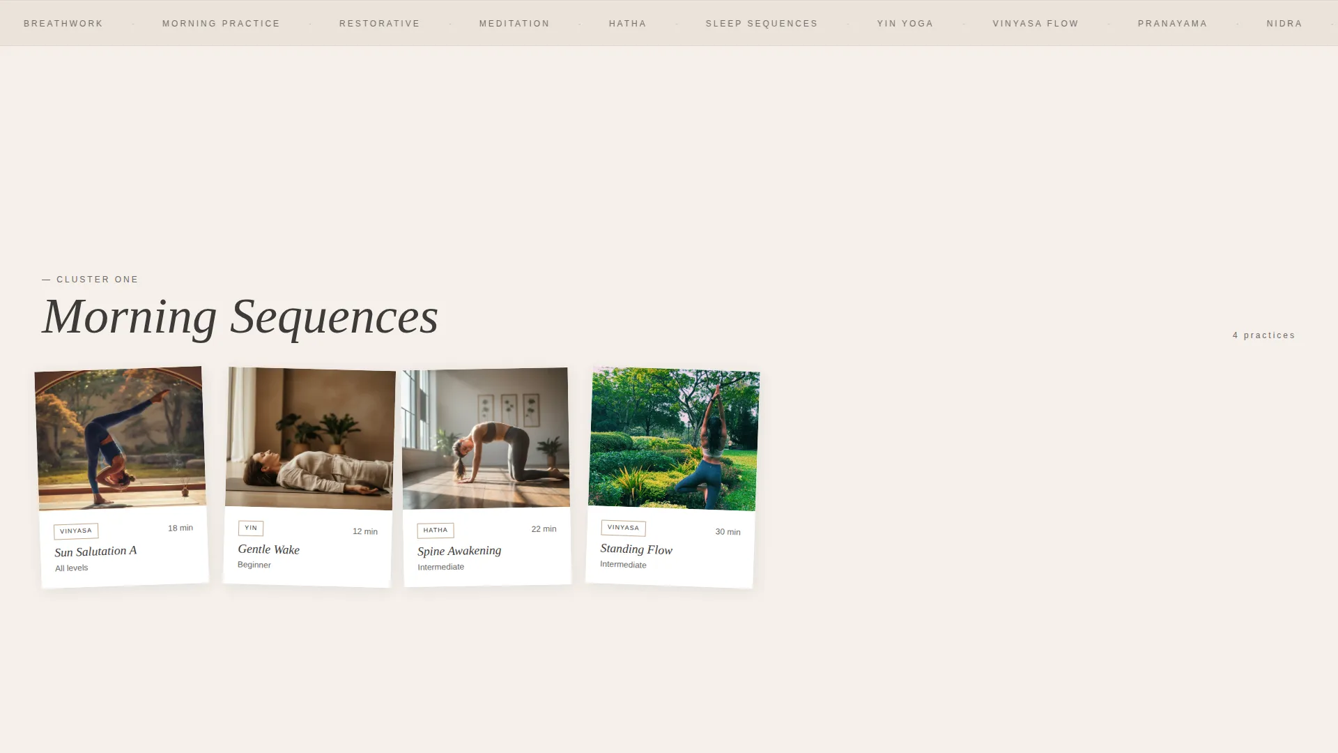 Yoga & Meditation Blog Landing Page Template
