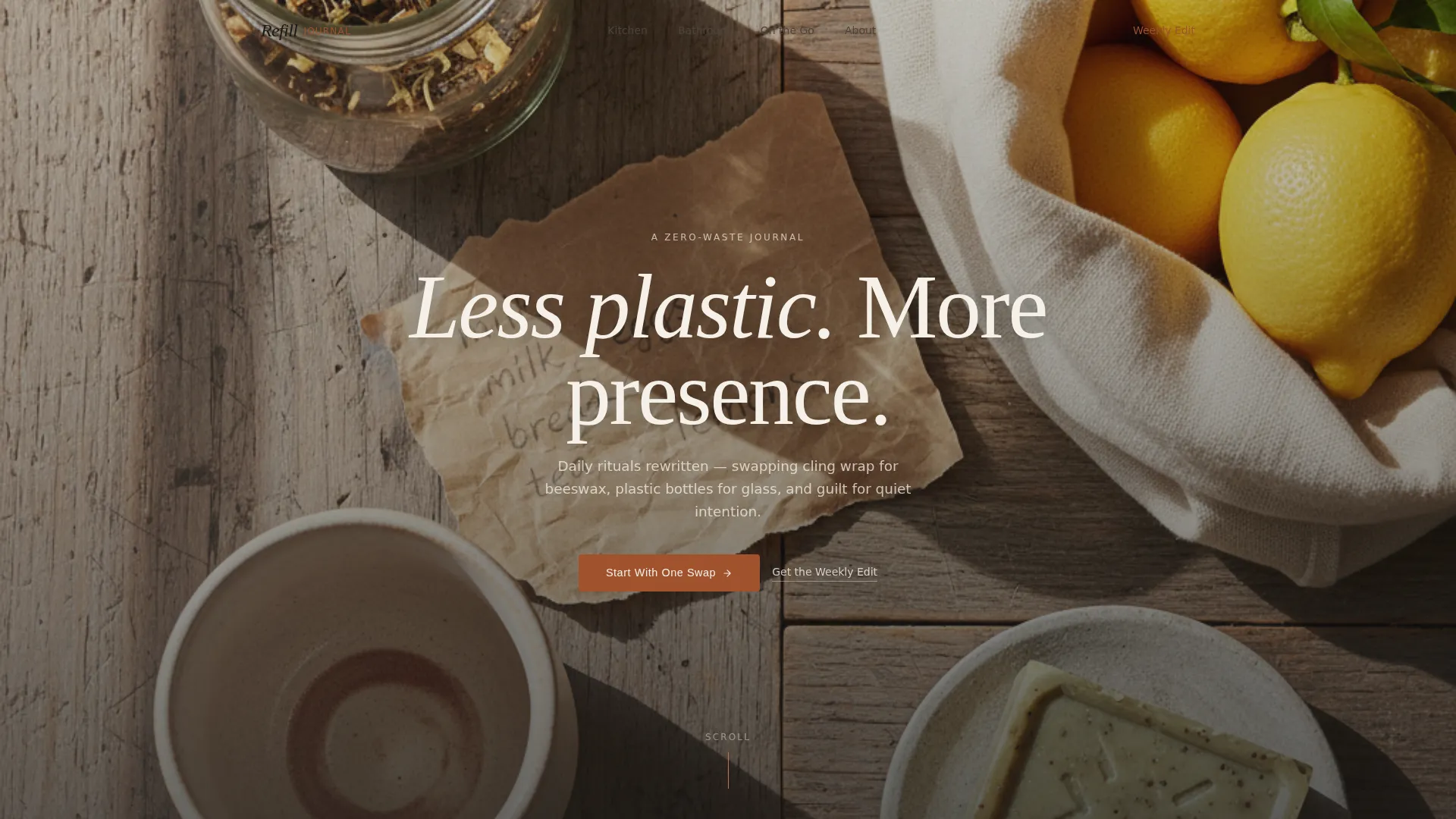 Zero Waste Blog Landing Page Template - Ink & Paper