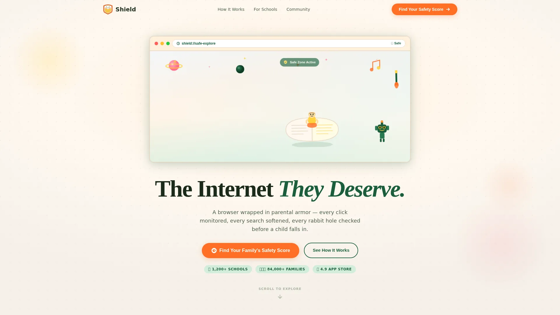 Kids Online Safety & Tech Specialist Education Website Template