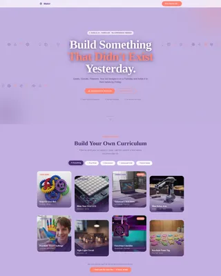 Kids 3D Printing & STEM Academy Landing Page Template