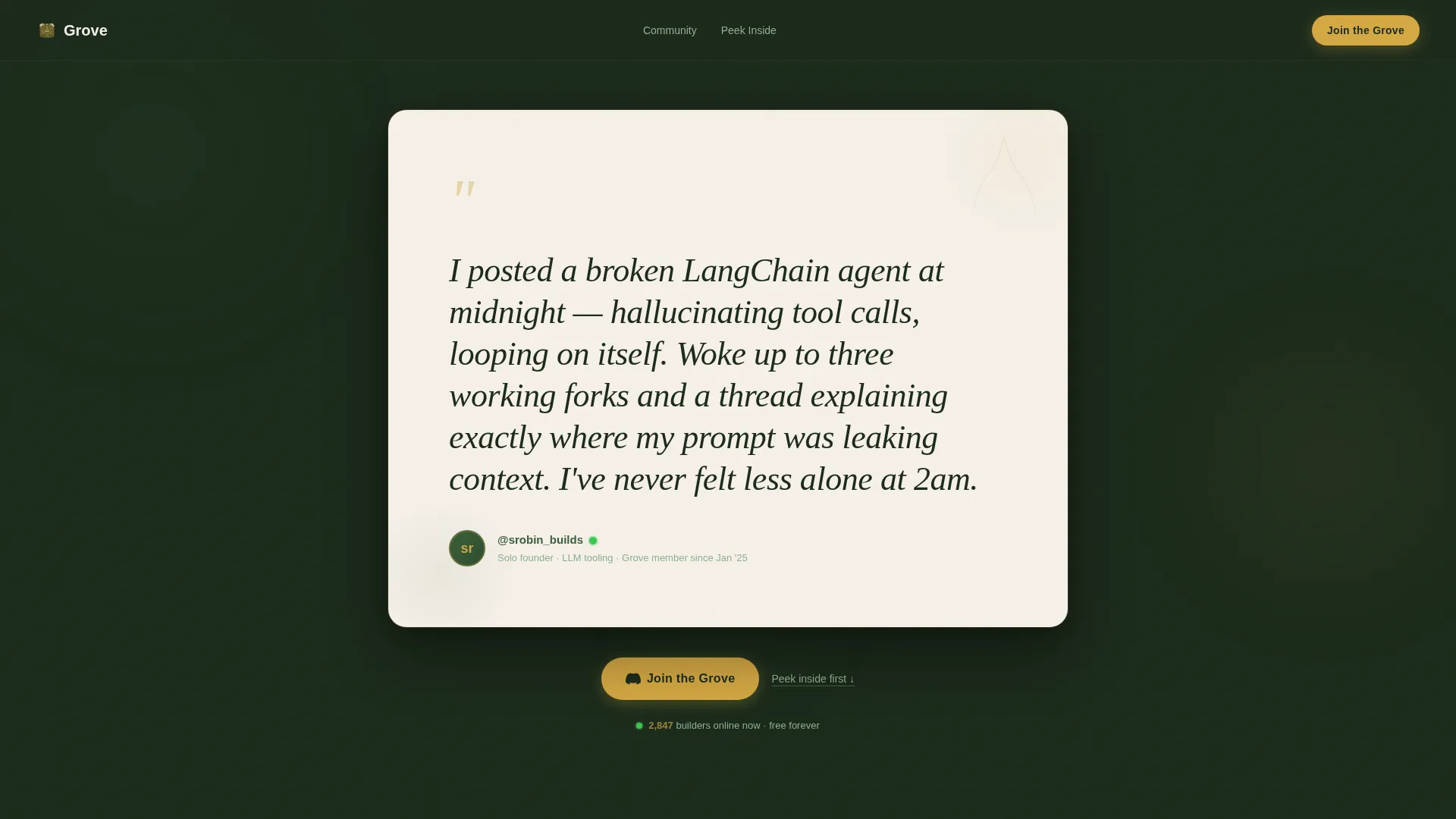 AI Builders Discord Community Landing Page Template