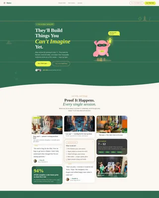 Kids 3D Printing & Maker Professional Website Template