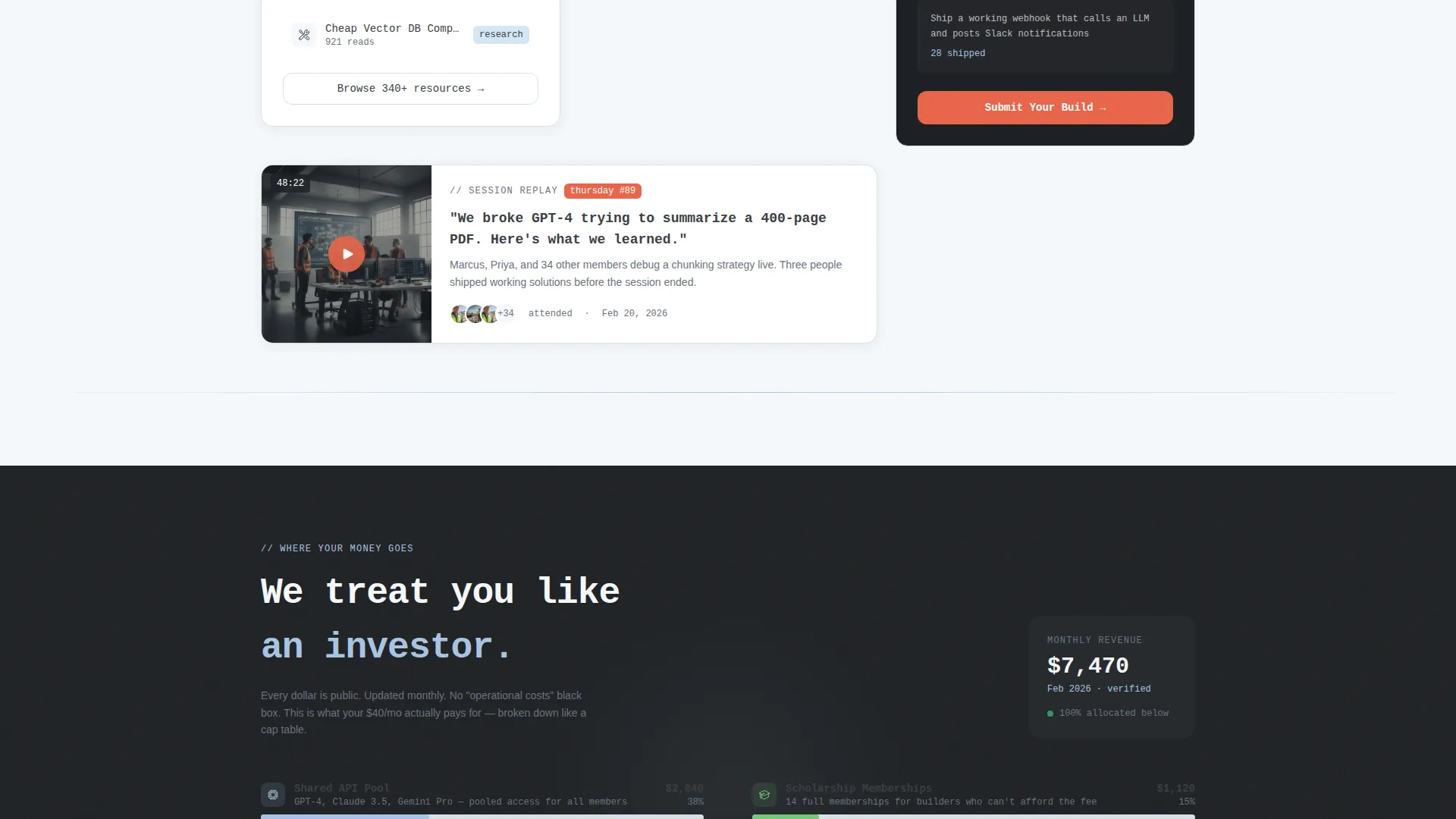 AI Builders Community Landing Page Template
