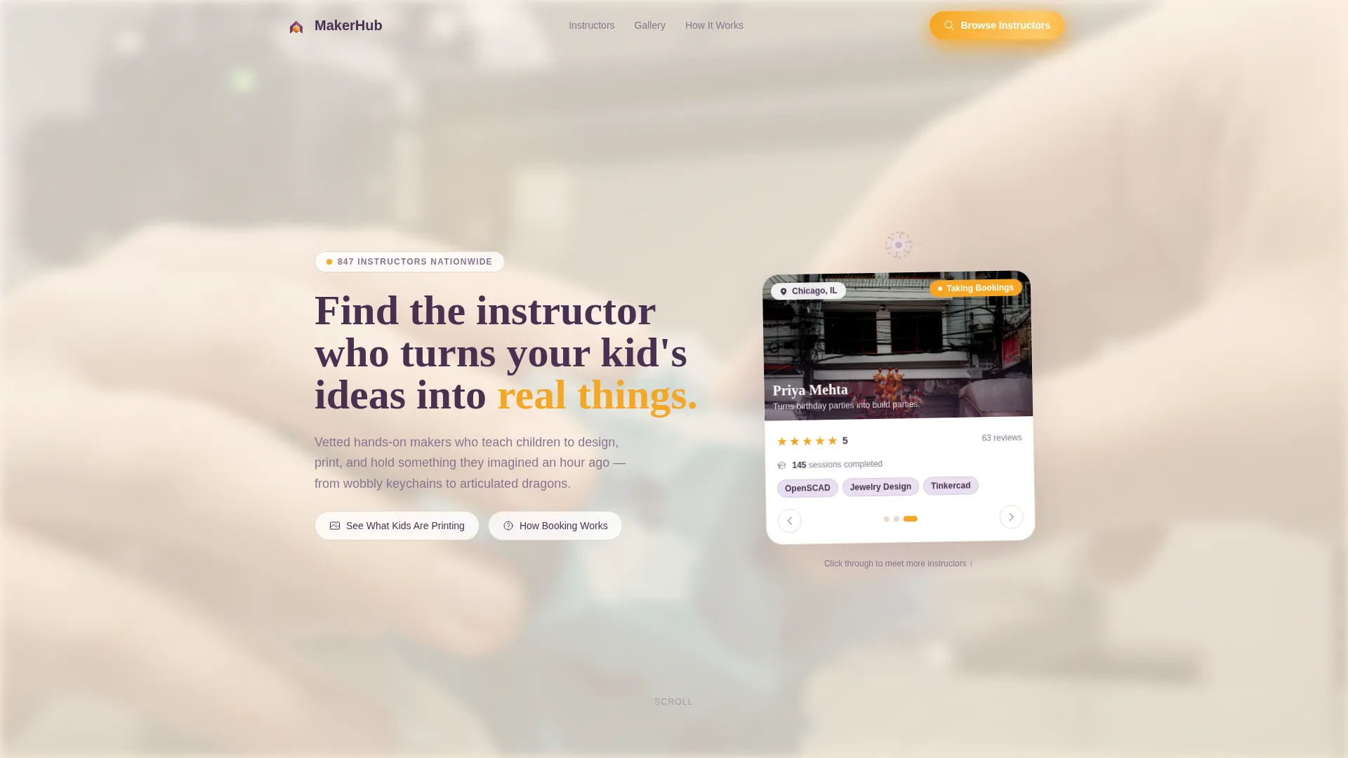 3D Printing Instructor Directory Landing Page Template