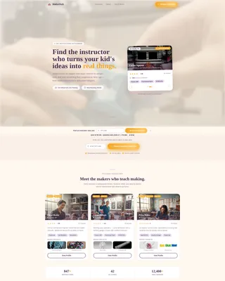3D Printing Instructor Directory Landing Page Template
