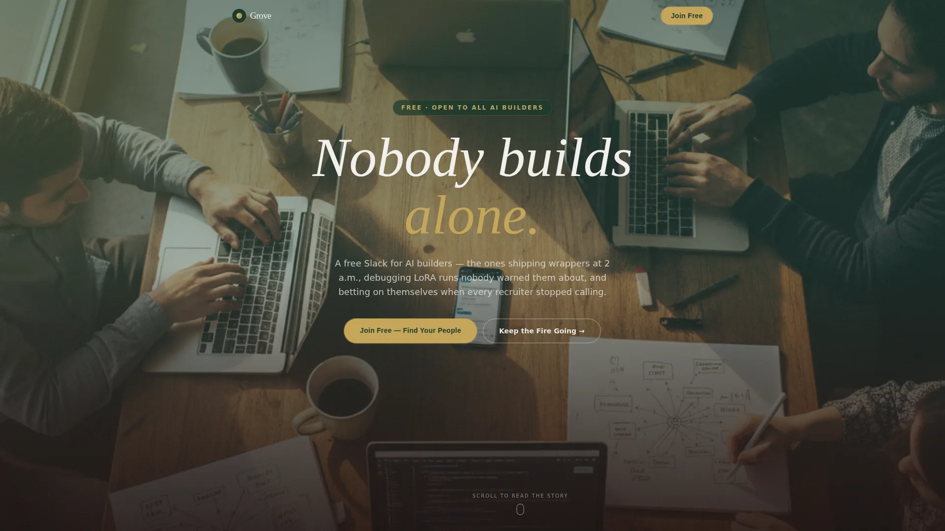 AI Builders Community Landing Page Template