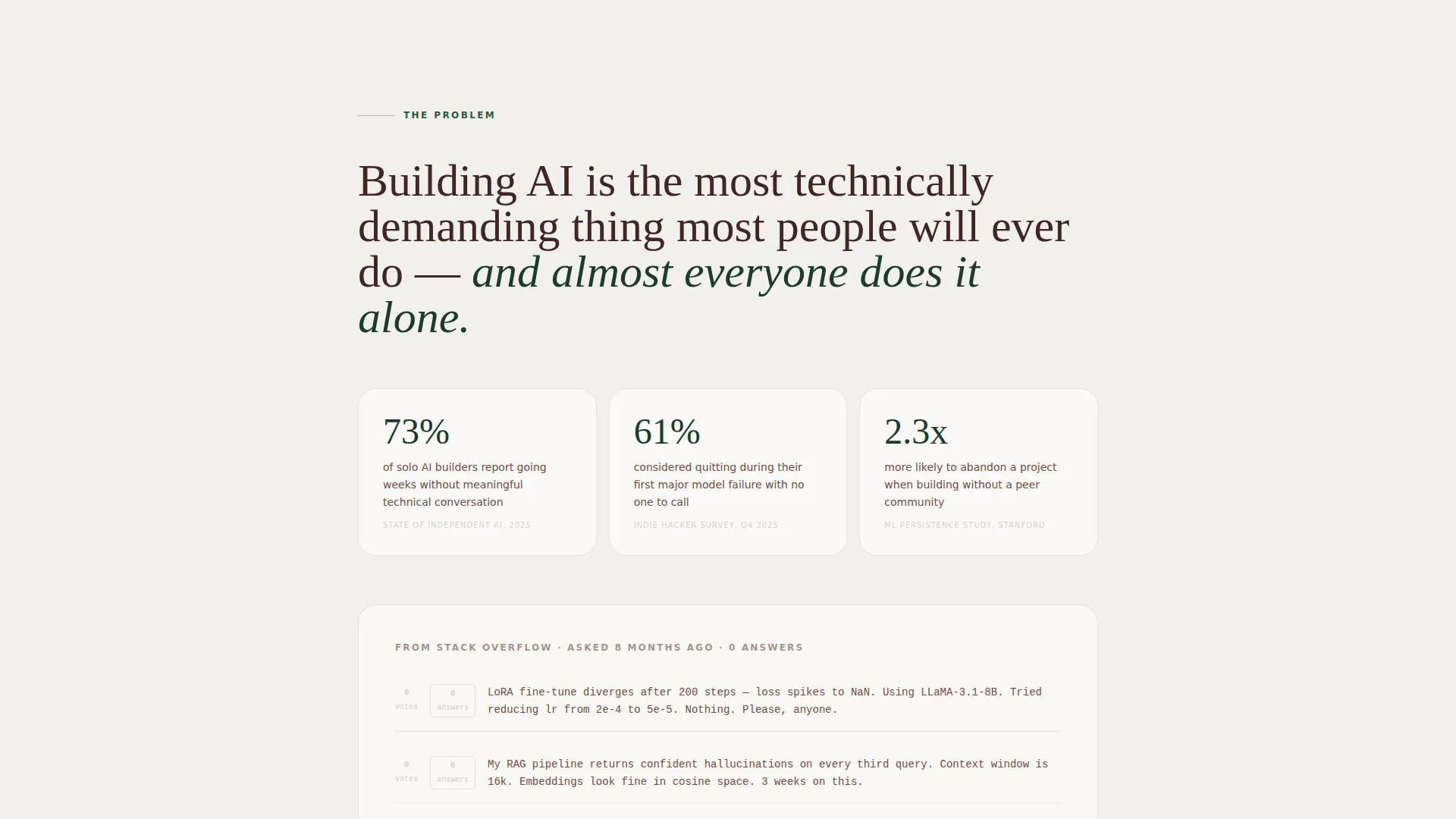 AI Builders Community Landing Page Template