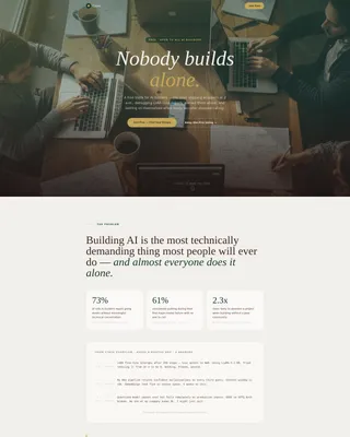 AI Builders Community Landing Page Template