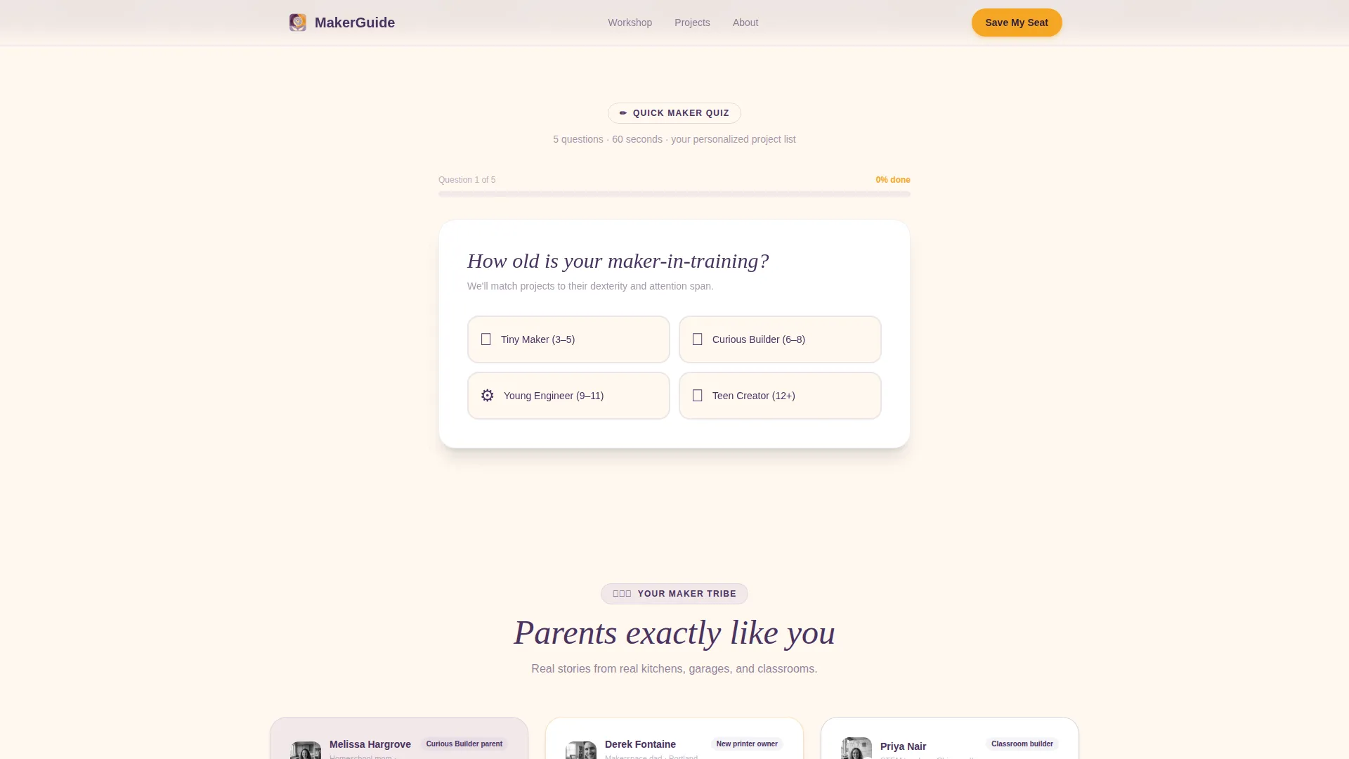 Kids 3D Printing Landing Page Template for Parents