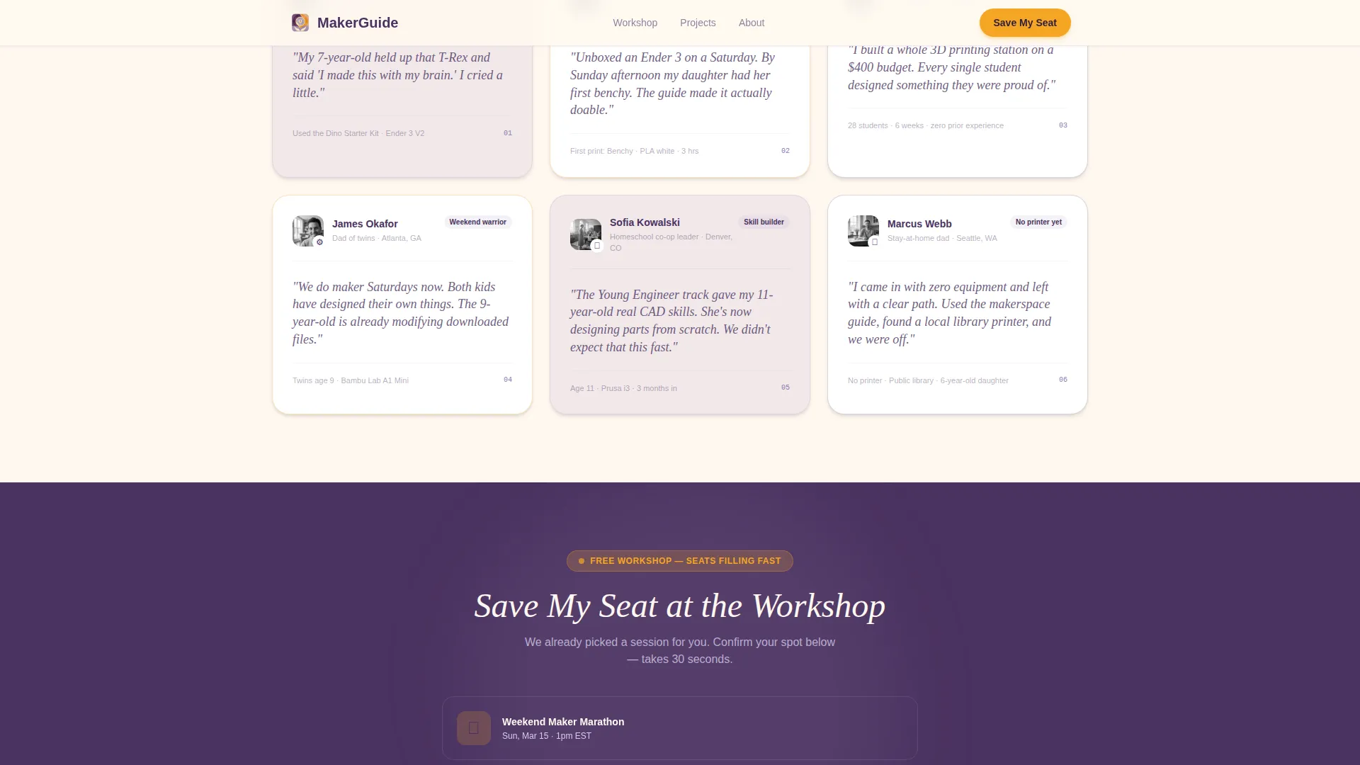 Kids 3D Printing Landing Page Template for Parents