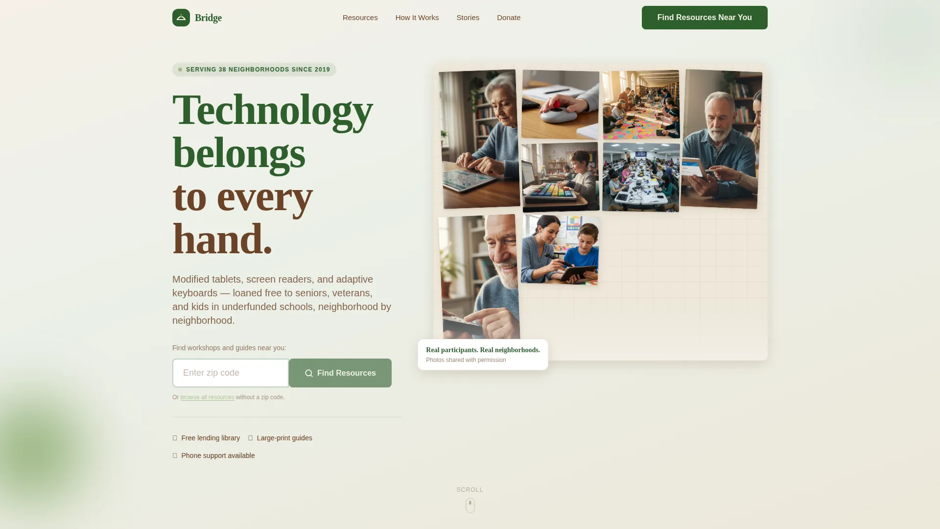 Accessible Technology Nonprofit Landing Page Template