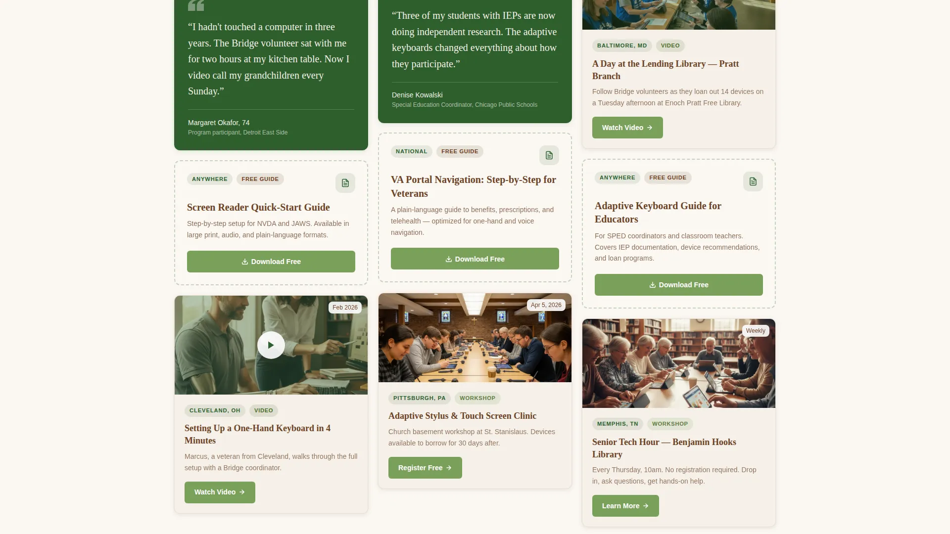 Accessible Technology Nonprofit Landing Page Template
