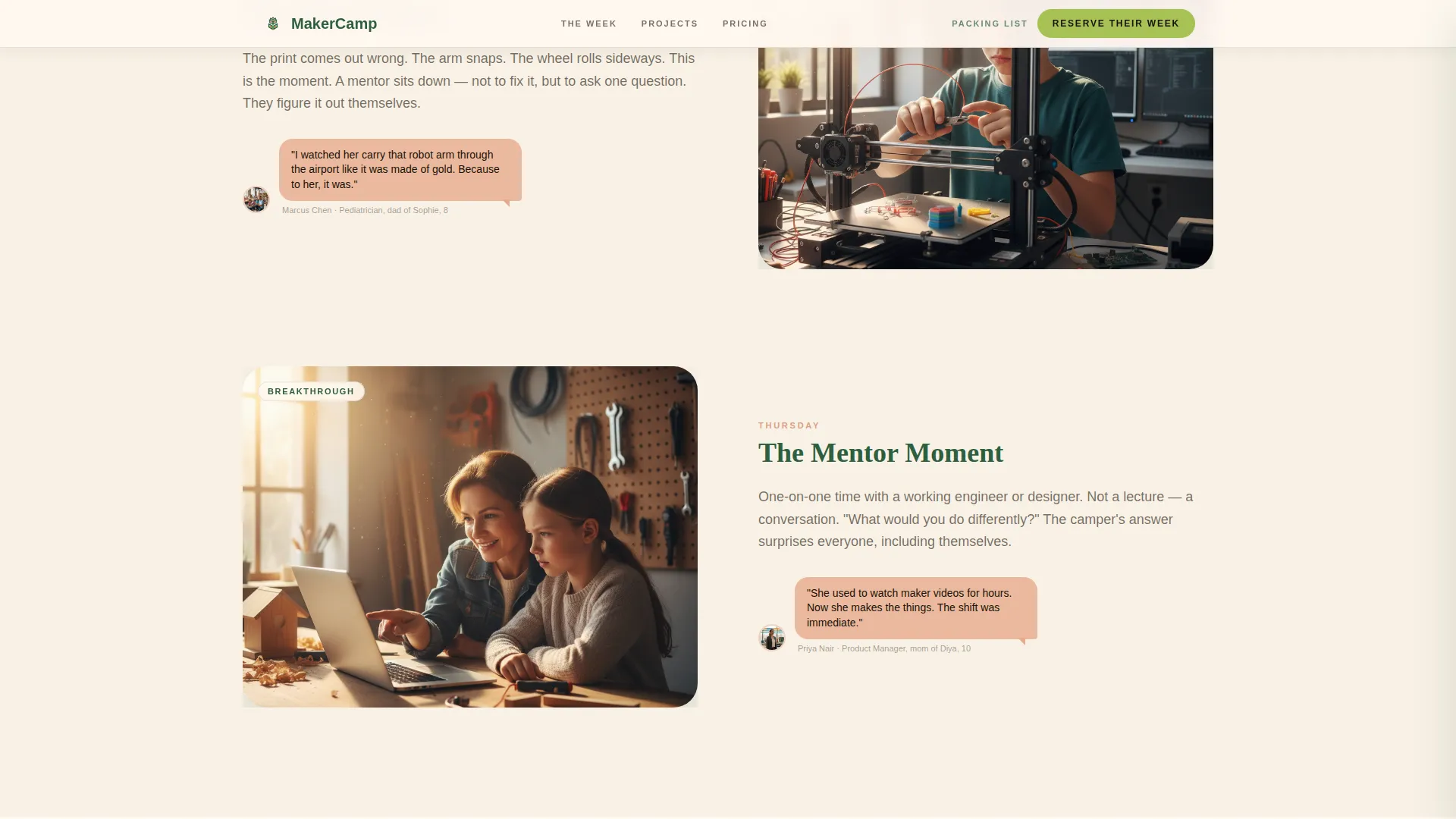 Kids 3D Printing & Maker Booking Website Template