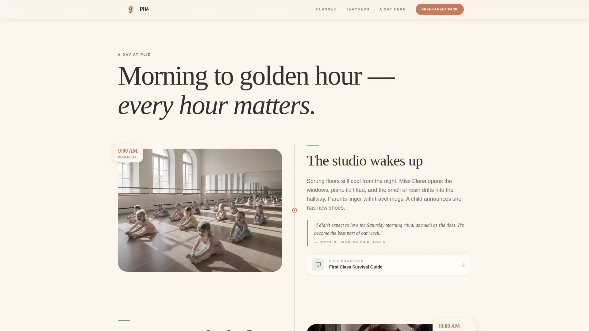 Kids Ballet Professional Website Template
