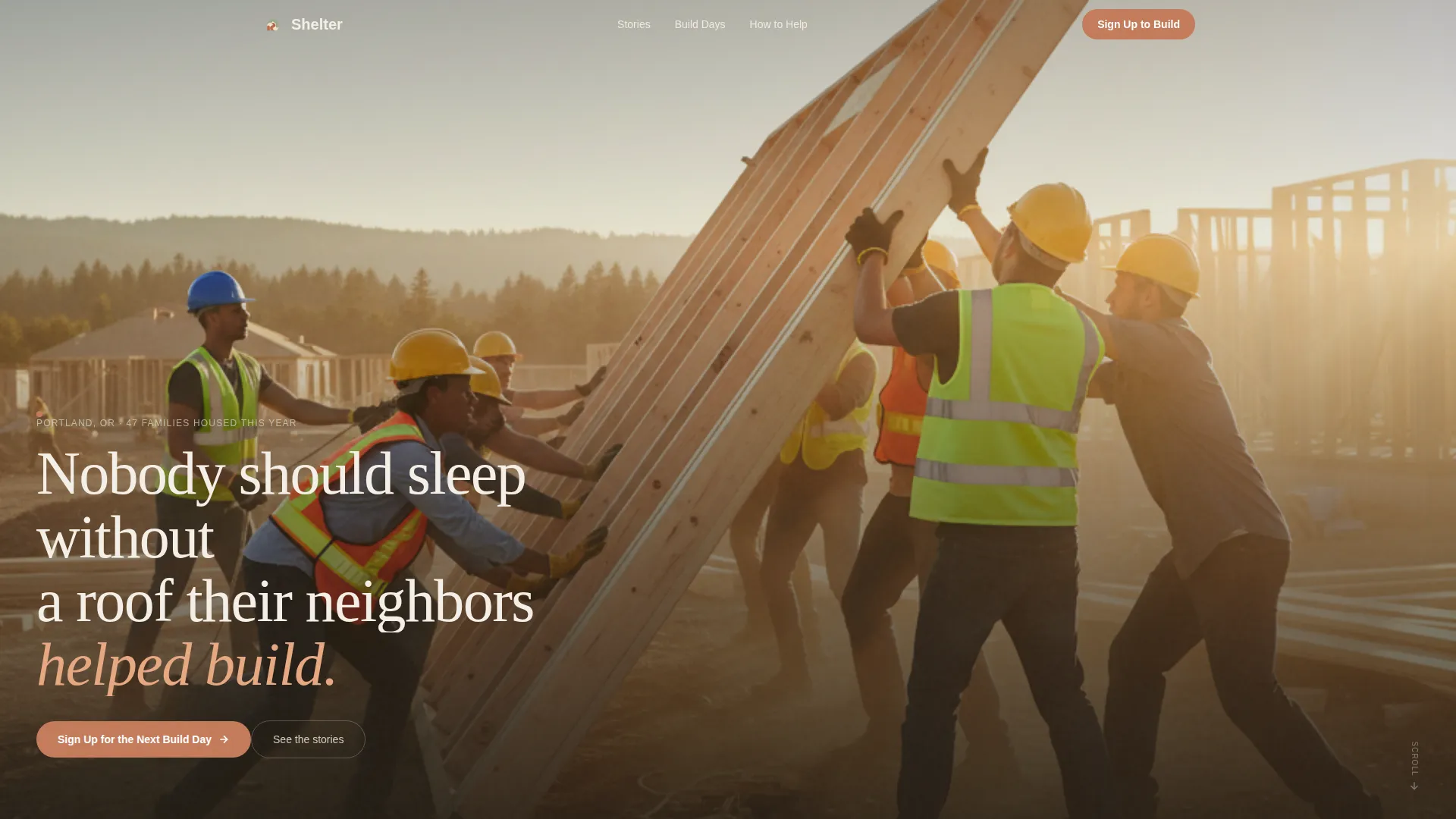 Affordable Housing Mutual Aid Landing Page Template