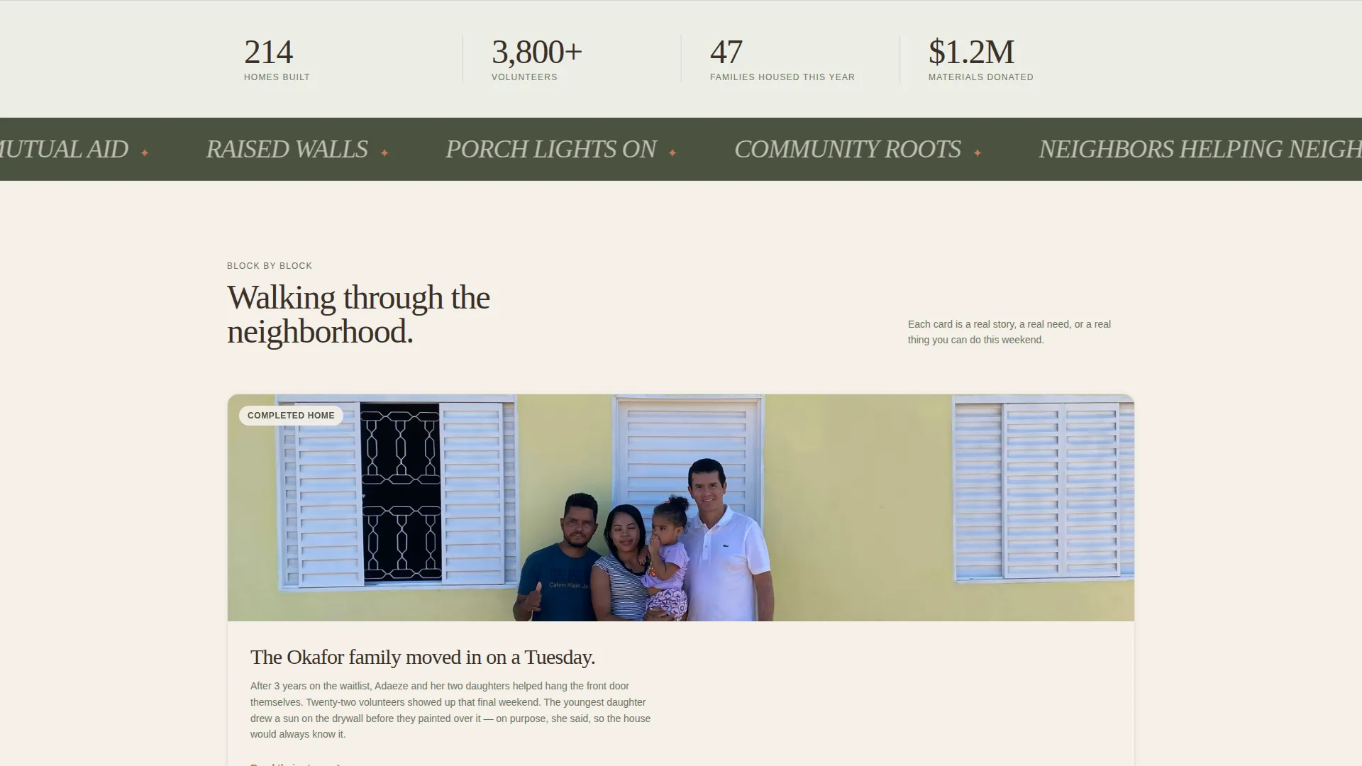Affordable Housing Mutual Aid Landing Page Template