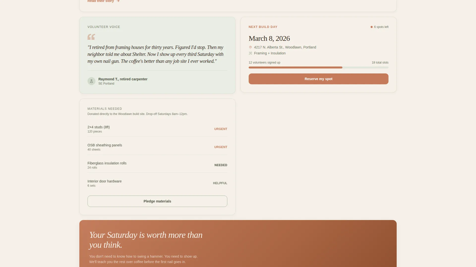Affordable Housing Mutual Aid Landing Page Template