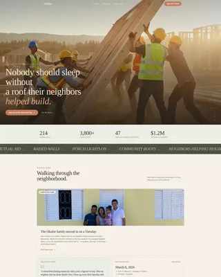 Affordable Housing Mutual Aid Landing Page Template