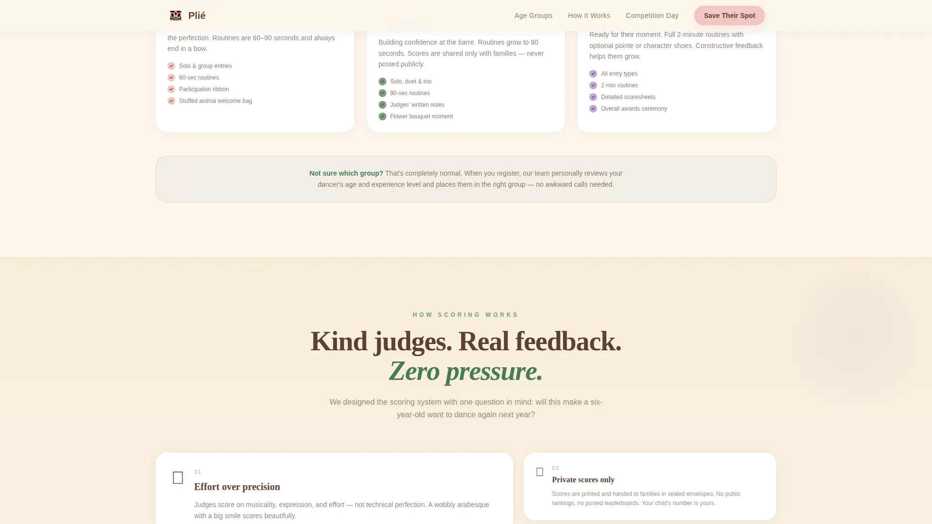 Kids Ballet Booking Website Template