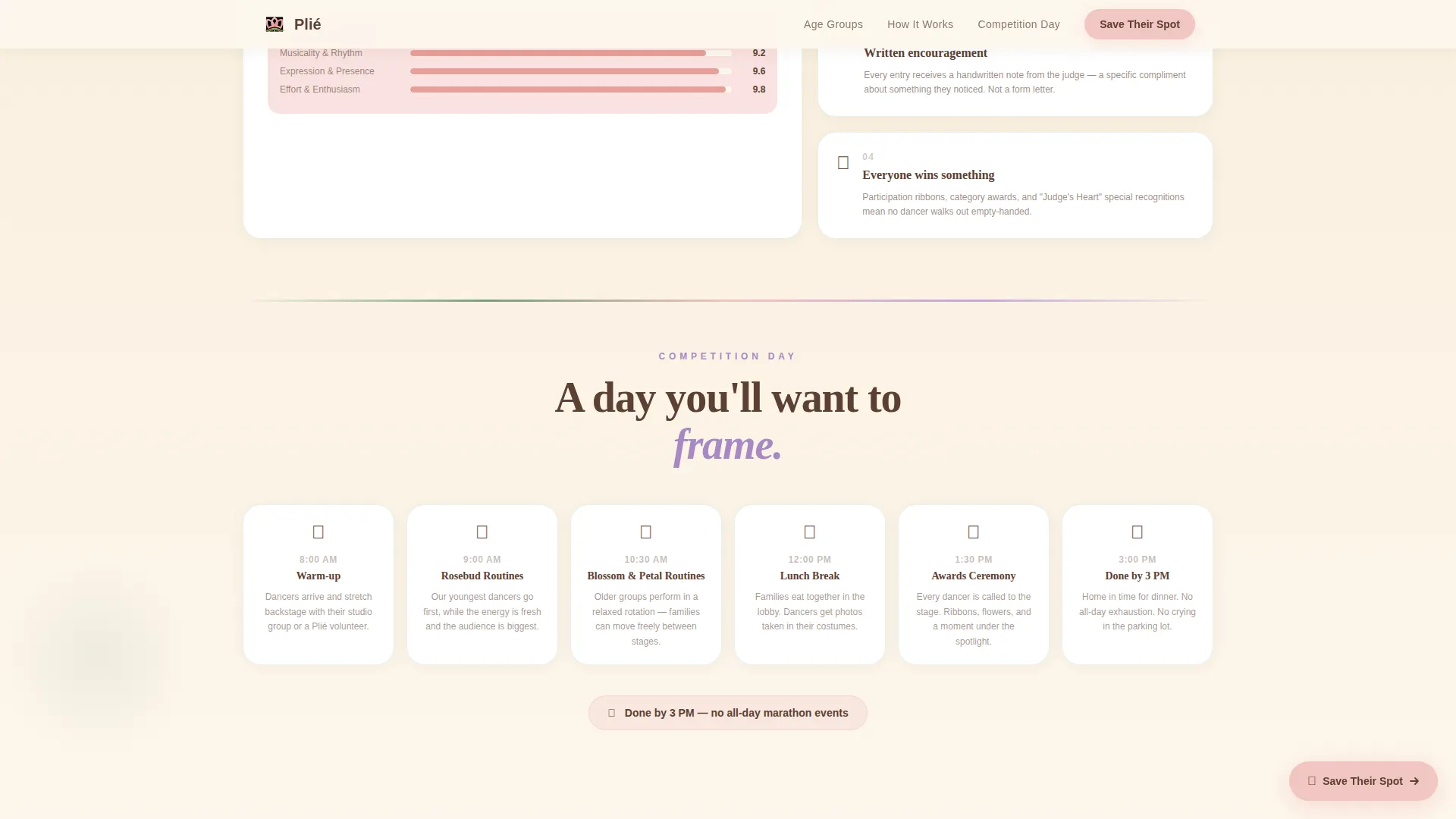 Kids Ballet Booking Website Template