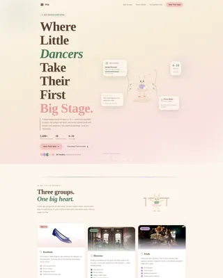 Kids Ballet Booking Website Template