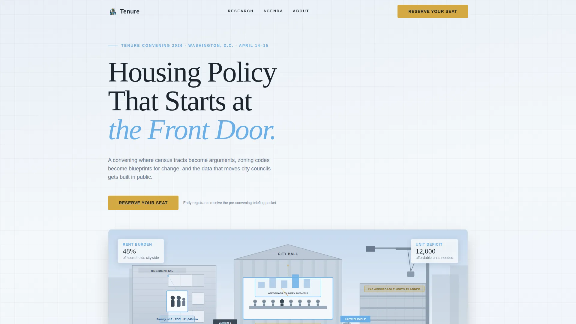 Affordable Housing Policy Event Landing Page Template