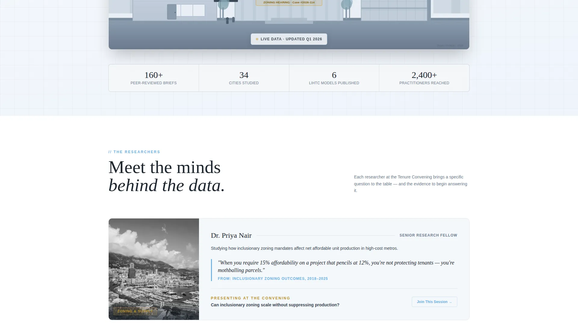 Affordable Housing Policy Event Landing Page Template