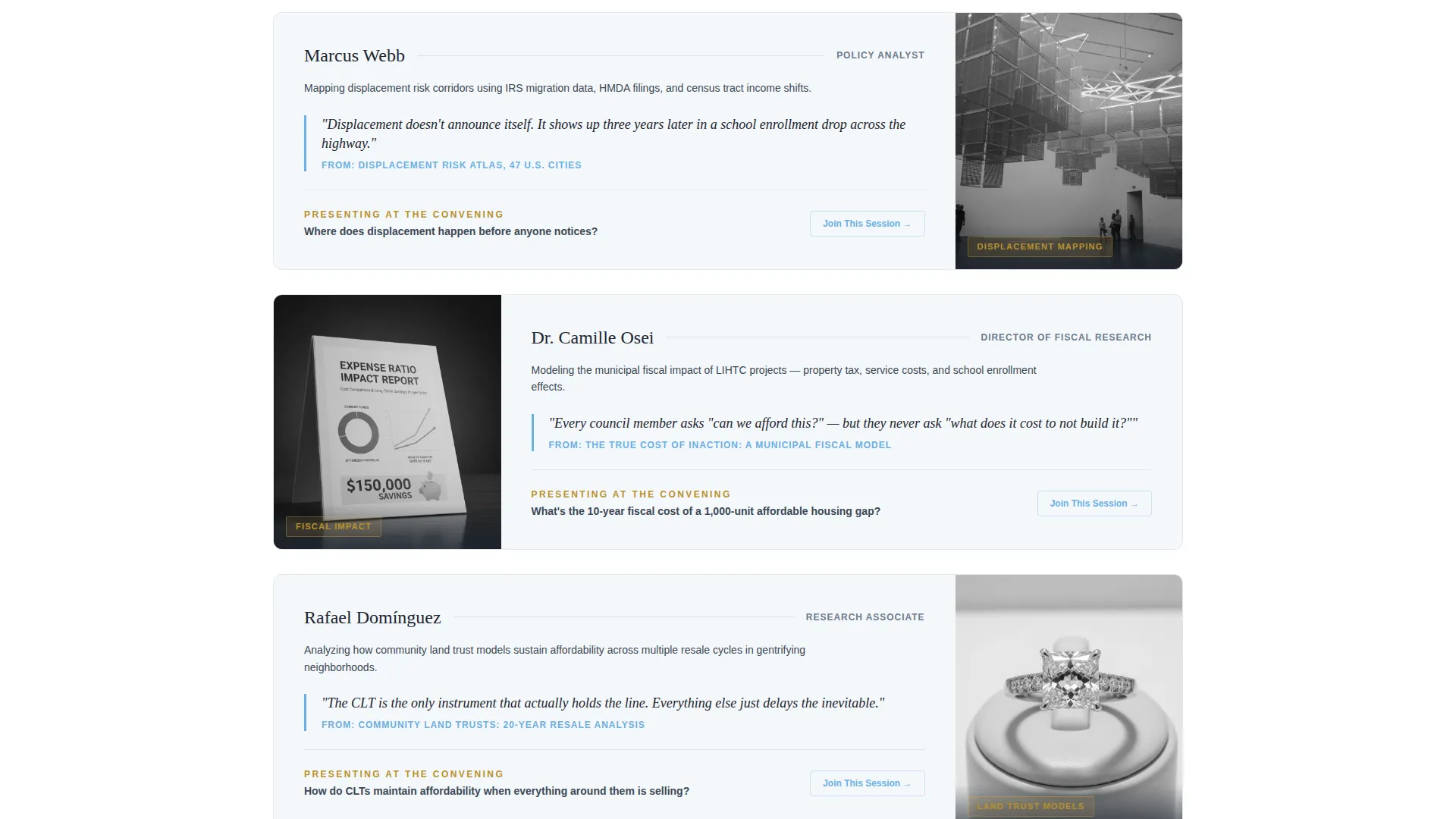 Affordable Housing Policy Event Landing Page Template
