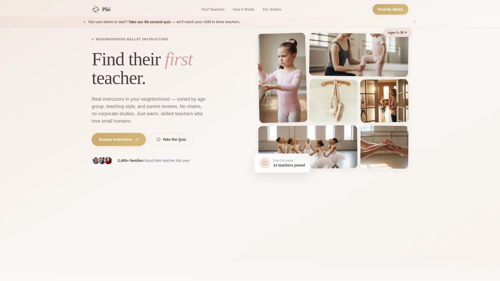 Kids Ballet Directory Website Template