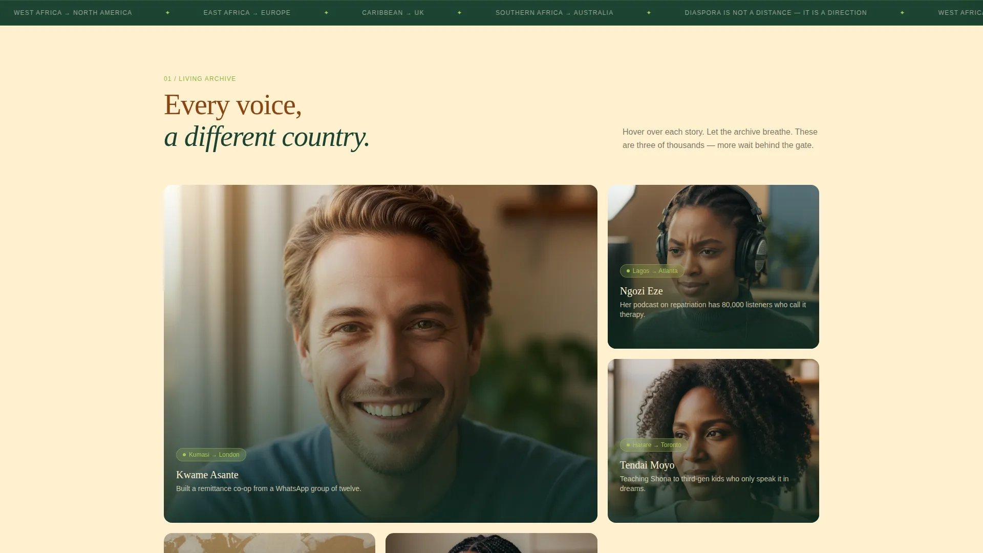 African Diaspora Community Landing Page Template