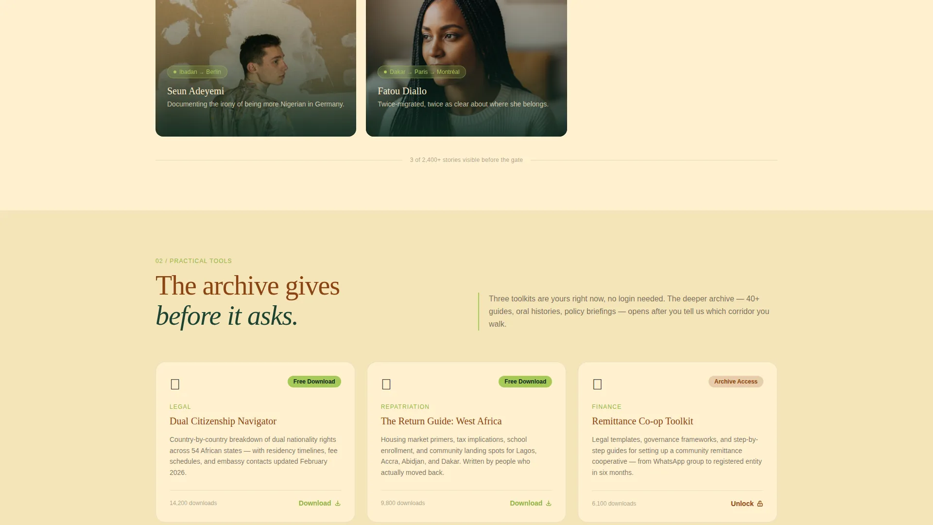 African Diaspora Community Landing Page Template
