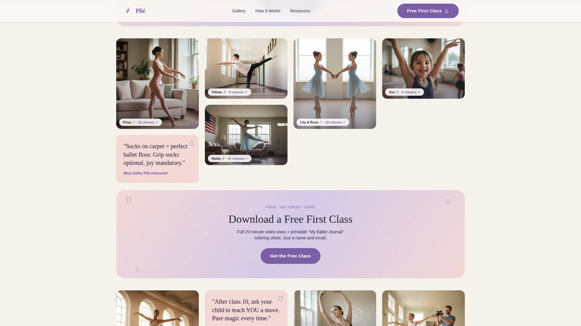 Kids Ballet Specialist Professional Website Template
