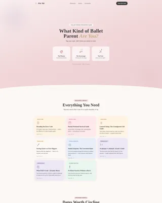 Kids Ballet Pre-Launch Website Template