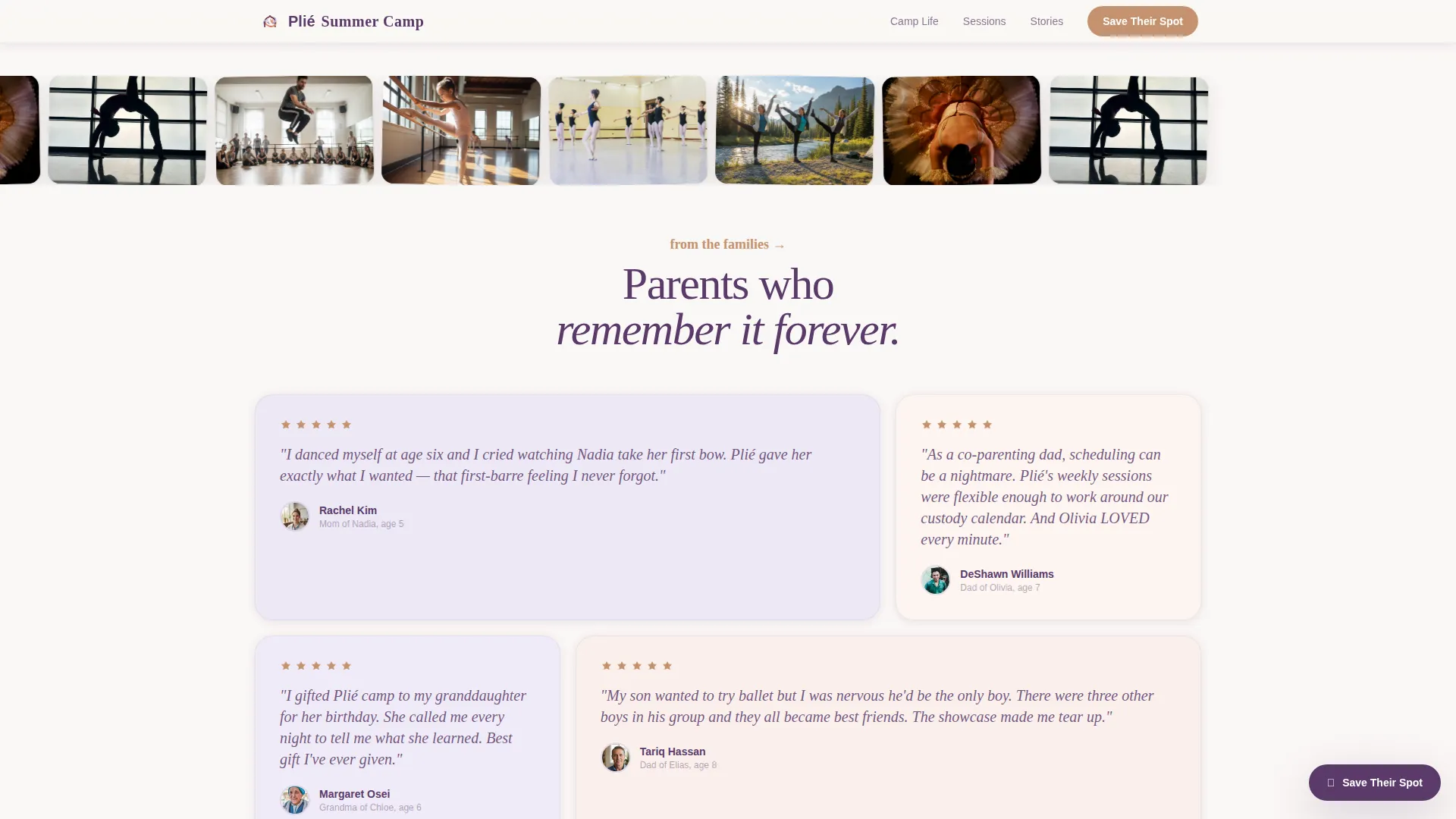 Kids Ballet Specialist Booking Website Template