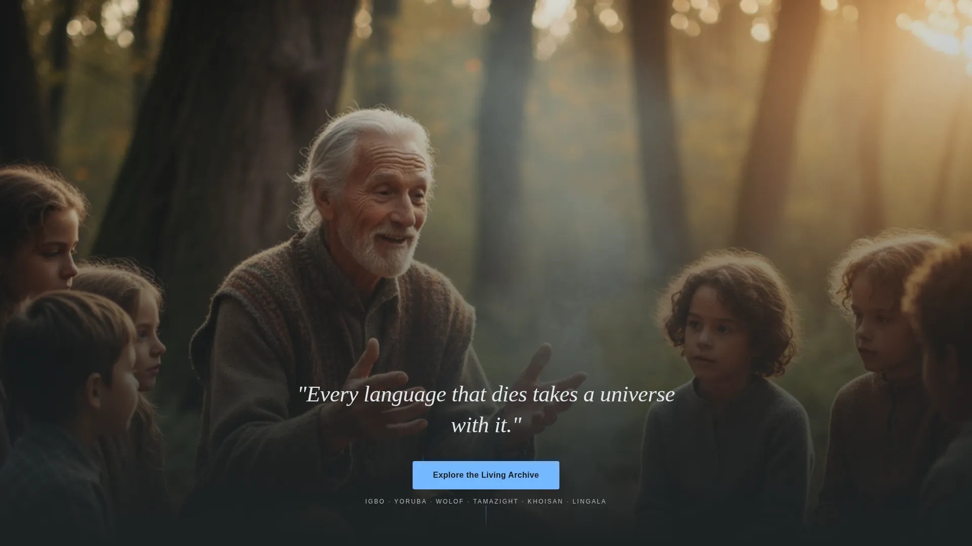 African Language Preservation Landing Page Template