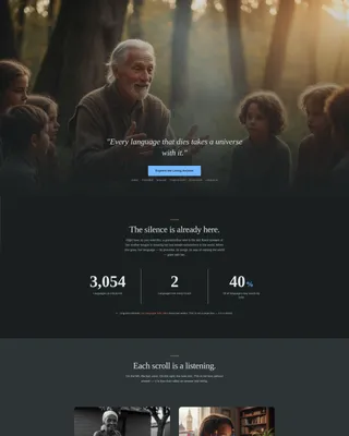 African Language Preservation Landing Page Template