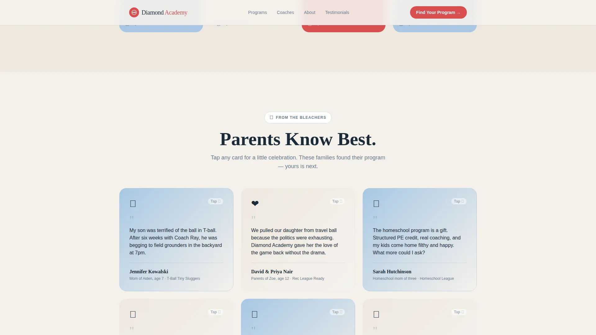 Kids Baseball Reviews Website Template