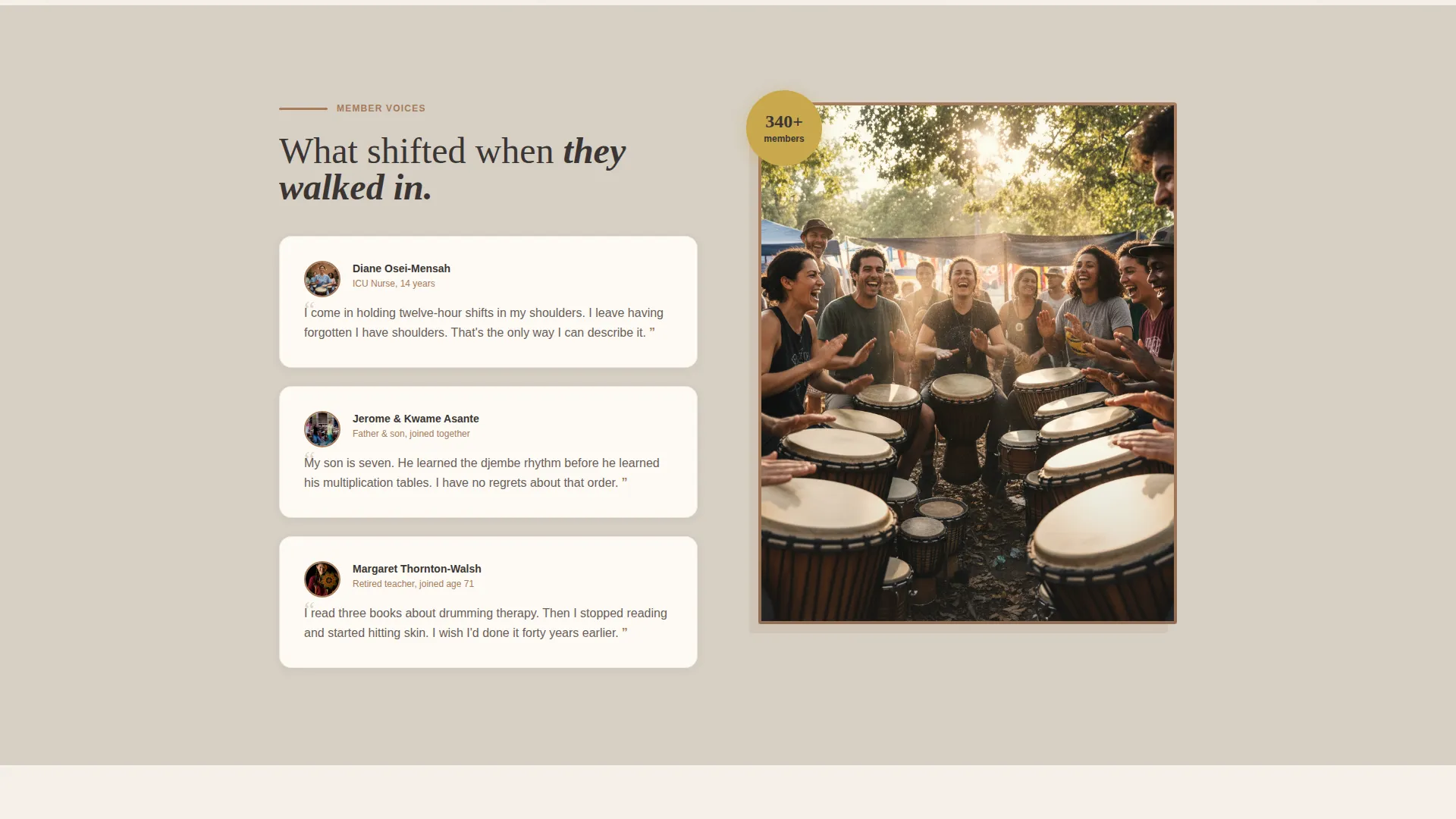 African Music & Dance Community Landing Page Template