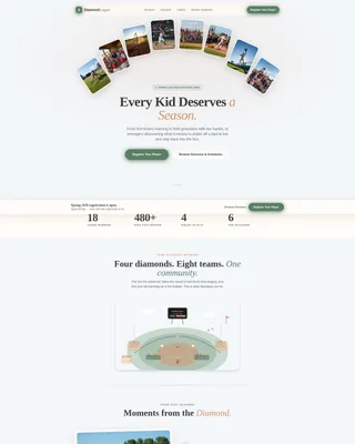 Kids Baseball Professional Website Template