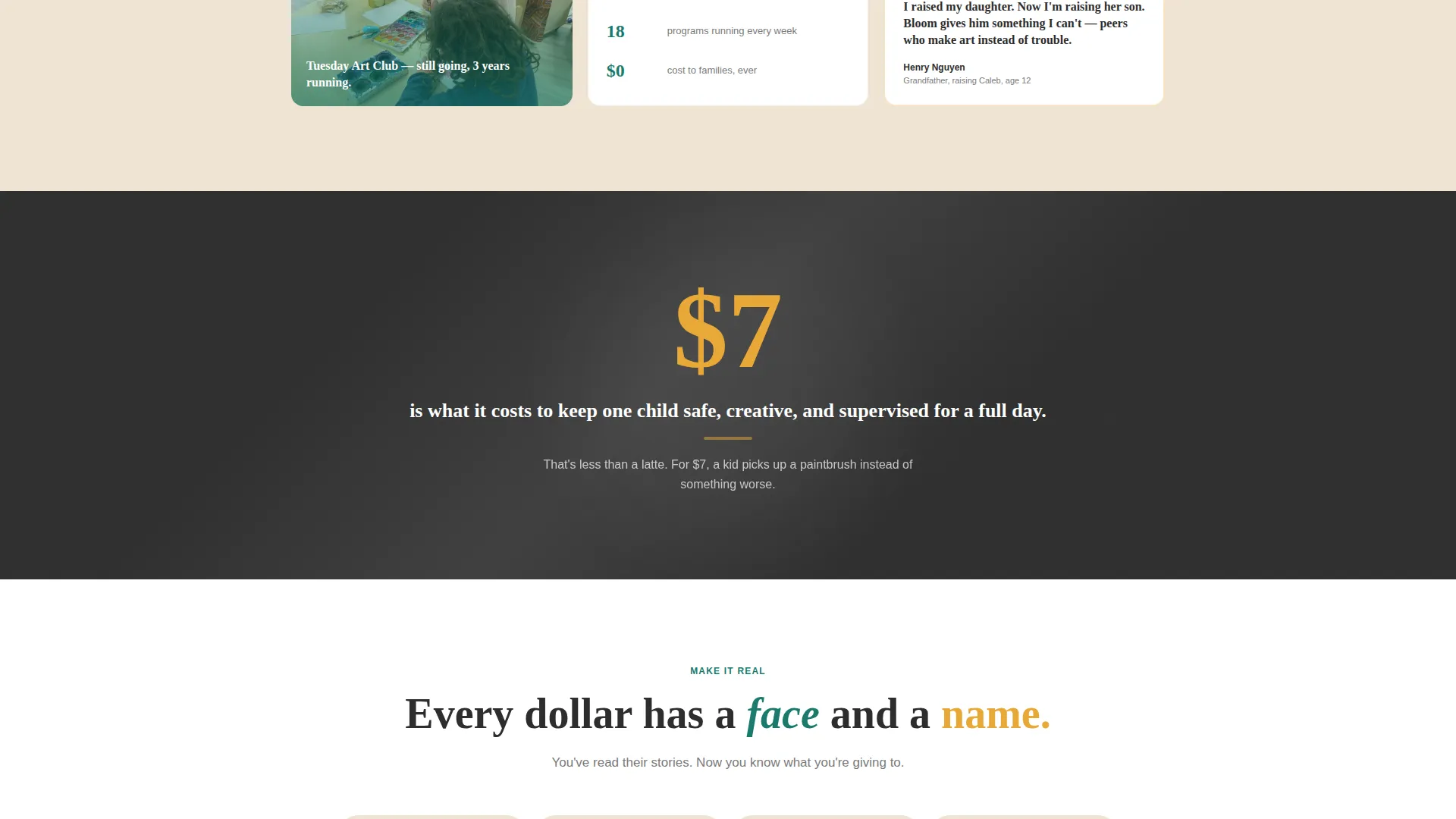 Heartfelt After-School Program Donation Landing Page