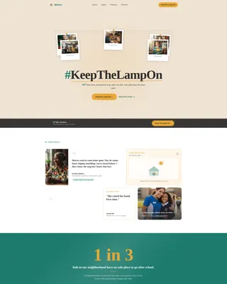 Heartfelt After-School Program Donation Landing Page
