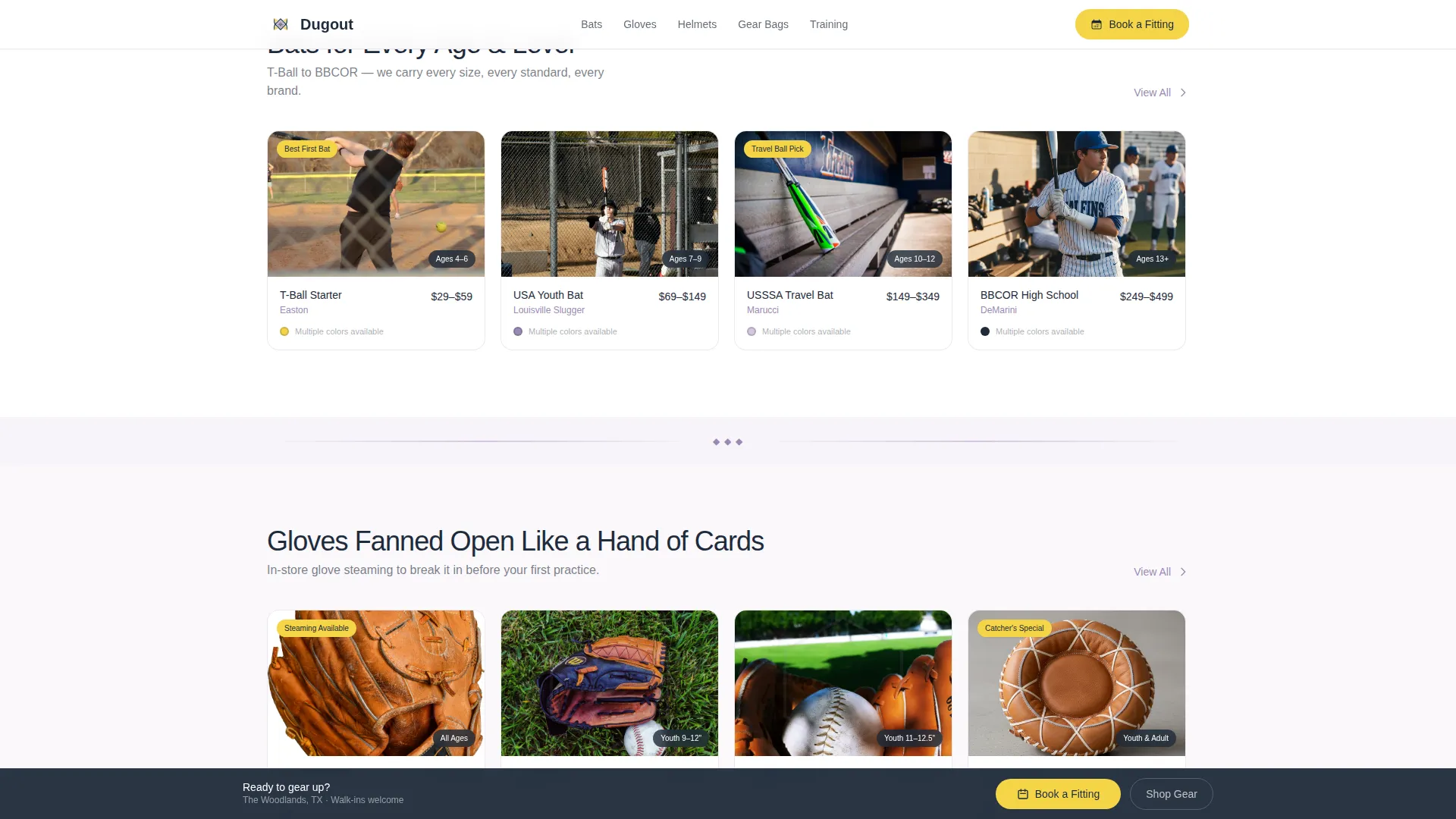 Kids Baseball Booking Website Template