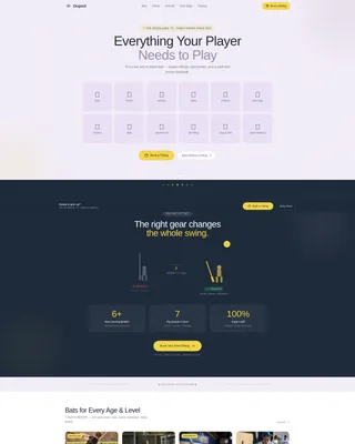Kids Baseball Booking Website Template
