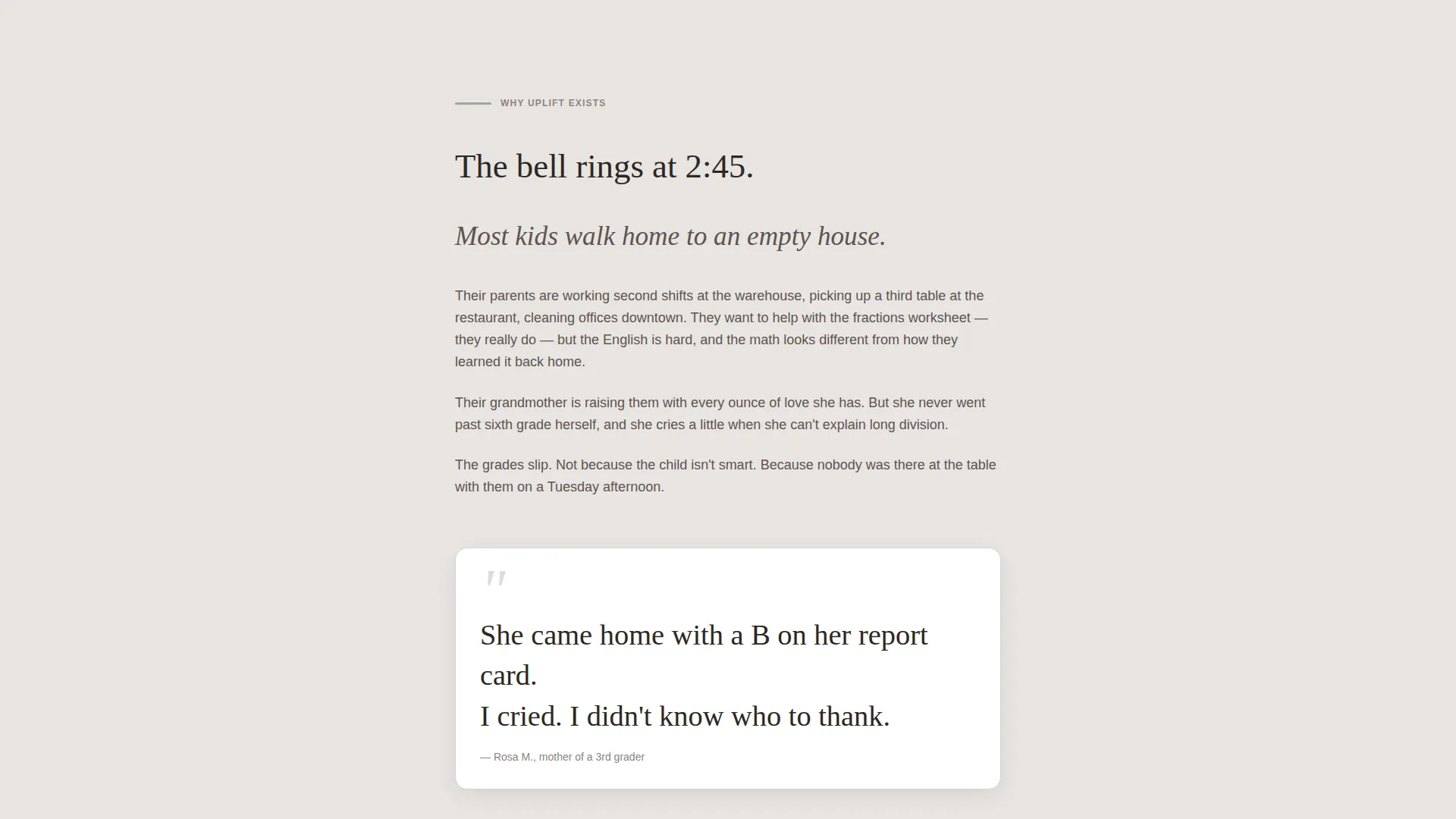 After-School Tutoring Nonprofit Landing Page