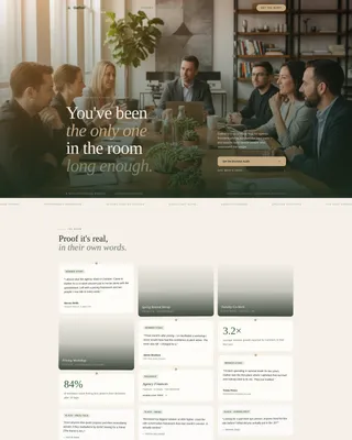 Agency Owners Co-Working Community Landing Page