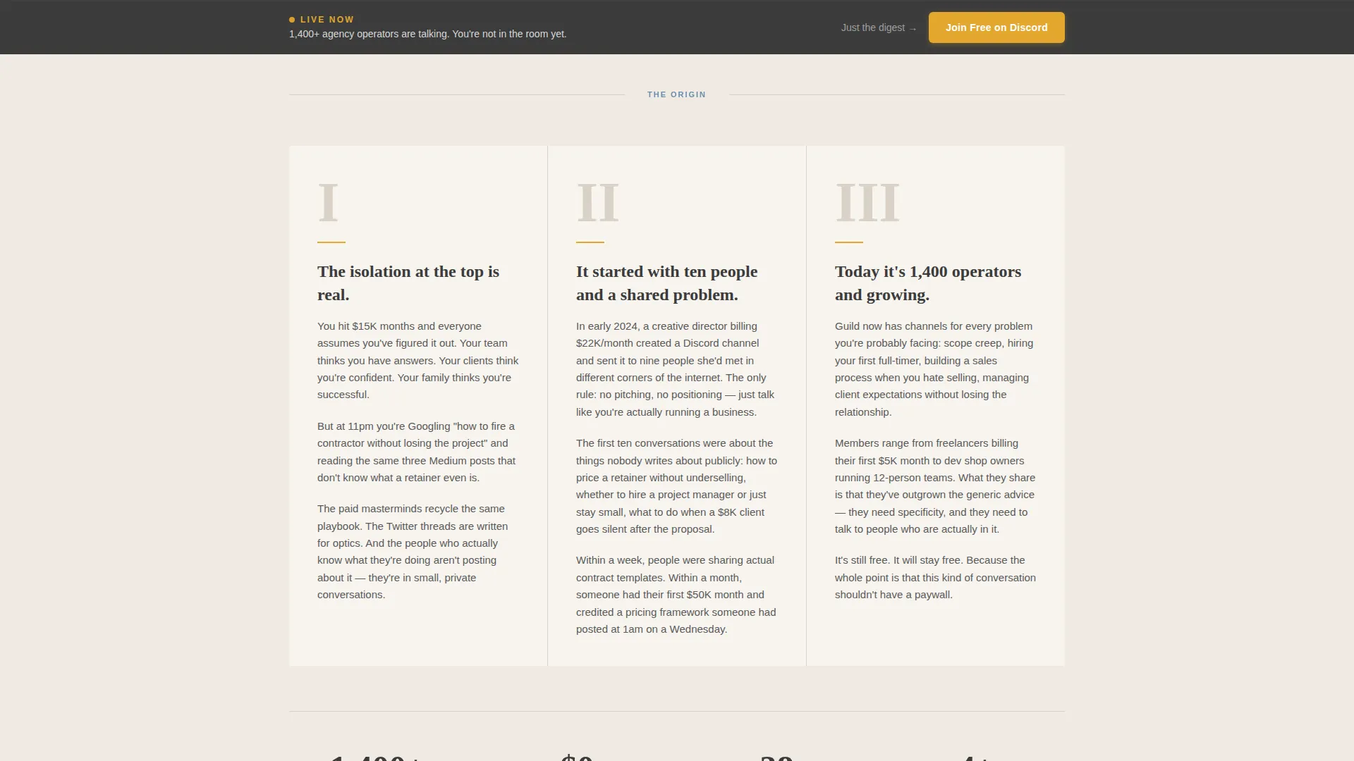 Agency Owners Free Discord Community Landing Page
