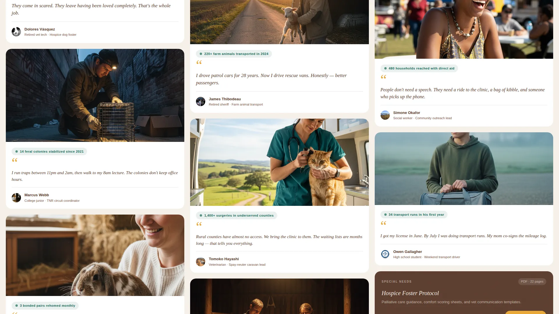 Animal Rights Community Foundation Landing Page