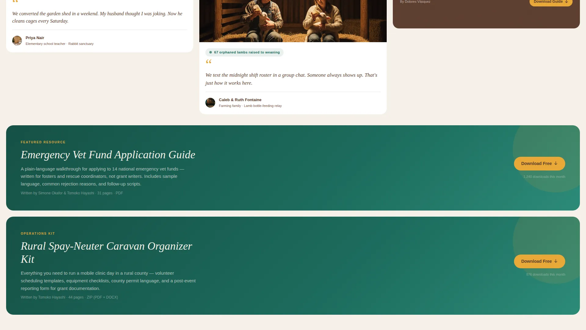 Animal Rights Community Foundation Landing Page
