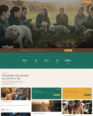 Animal Rights Community Foundation Landing Page