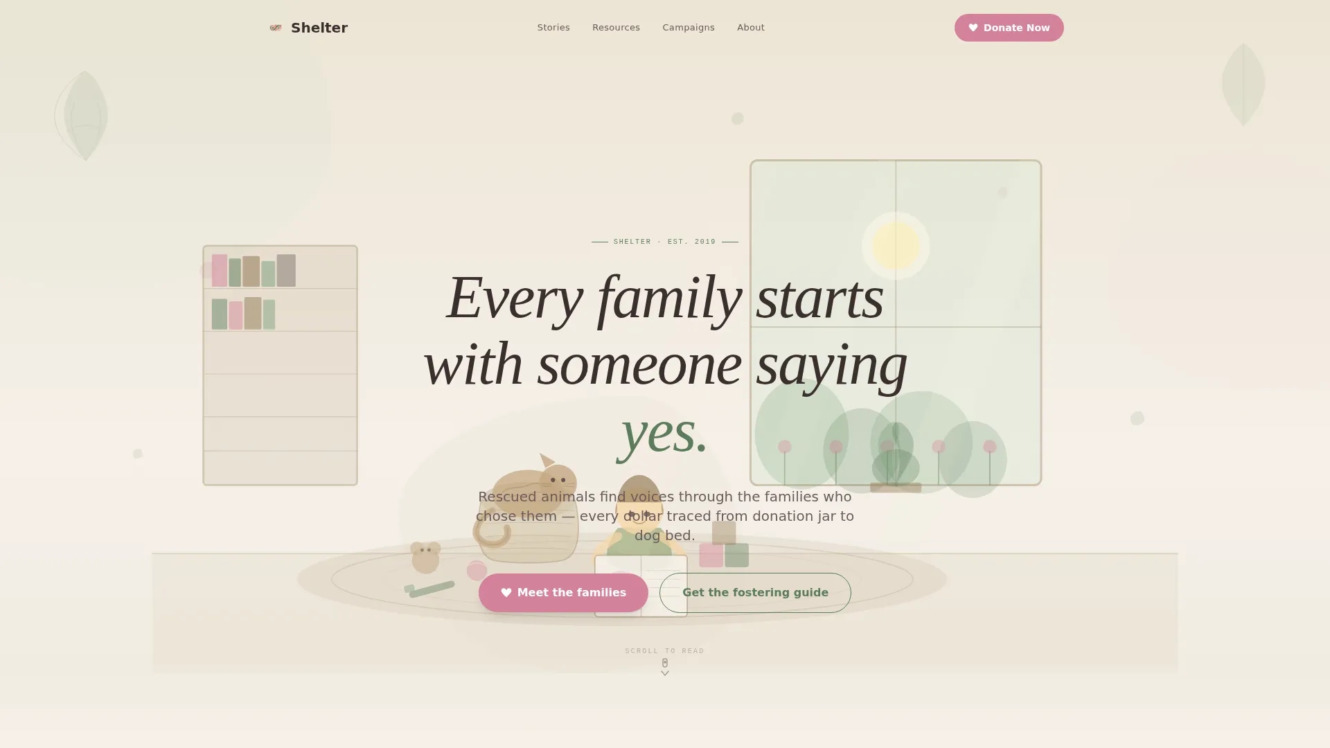 Nonprofit Animal Rescue Fundraising Landing Page Template